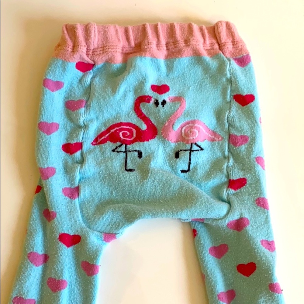 Warm Blue and pink flamingo sweat pants